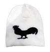Rooster Silhouette Design Adult Premium Knit Beanie Cap Hat