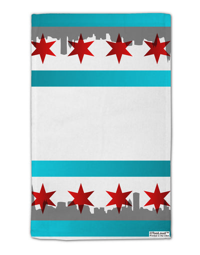 Chicago Flag Skyline AOP 11&#x22;x18&#x22; Dish Fingertip Towel All Over Print-Fingertip Towel-TooLoud-White-Davson Sales