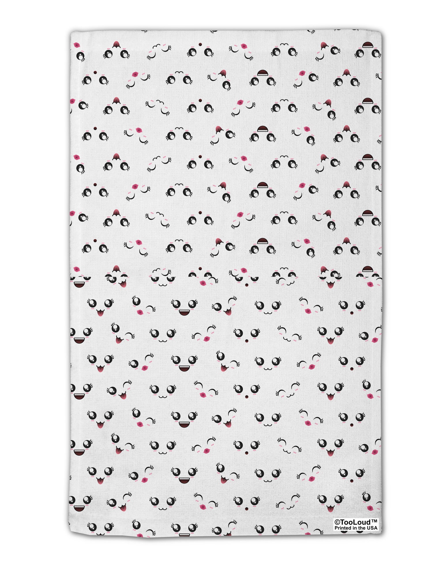 Kyu-T Faces AOP 11&#x22;x18&#x22; Dish Fingertip Towel All Over Print by TooLoud-Fingertip Towel-TooLoud-White-Davson Sales