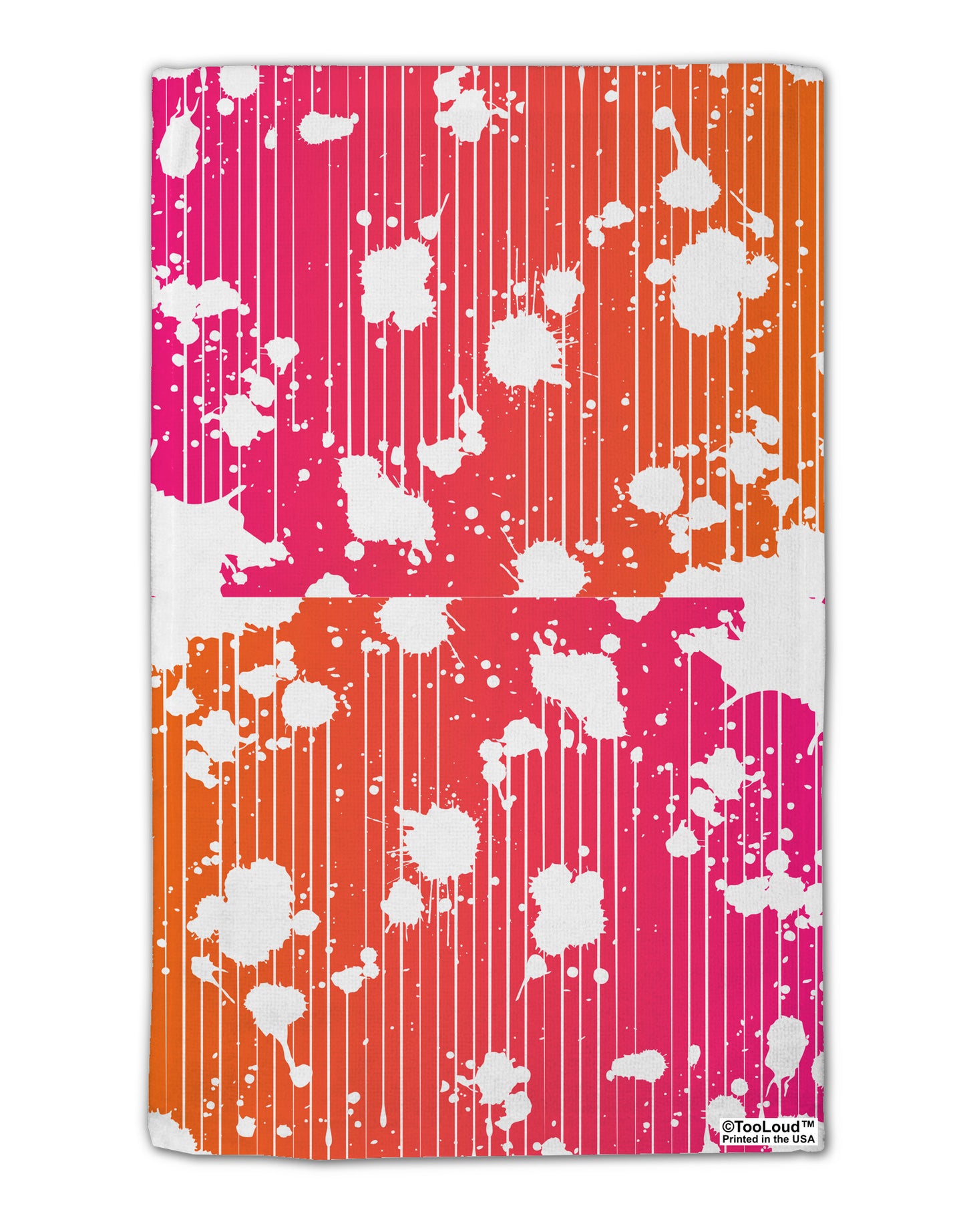 Splatter AOP - Orange Pink 11&#x22;x18&#x22; Dish Fingertip Towel All Over Print-Fingertip Towel-TooLoud-White-Davson Sales