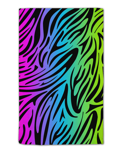 Rainbow Zebra Print 11&#x22;x18&#x22; Dish Fingertip Towel All Over Print-Fingertip Towel-TooLoud-White-Davson Sales