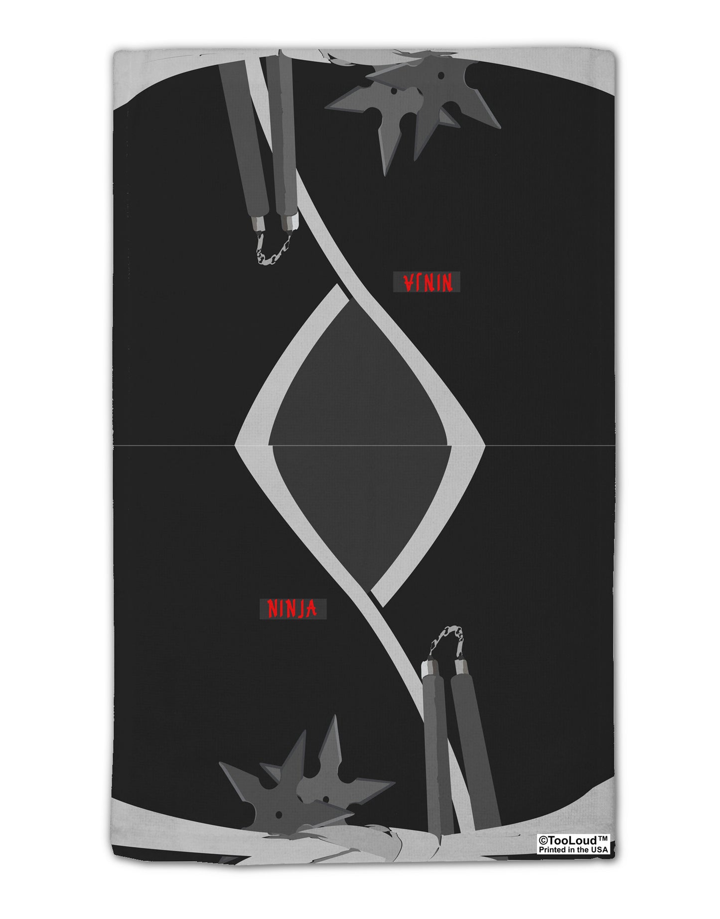 Ninja Black AOP 11&#x22;x18&#x22; Dish Fingertip Towel All Over Print-Fingertip Towel-TooLoud-White-Davson Sales