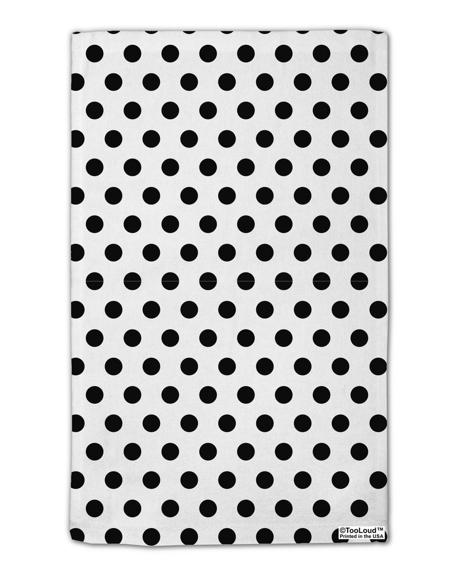 Black Polka Dots on White 11&#x22;x18&#x22; Dish Fingertip Towel All Over Print by TooLoud-Fingertip Towel-TooLoud-White-Davson Sales