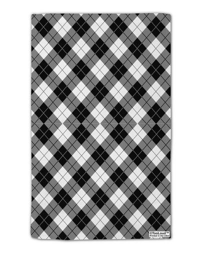 Black and White Argyle AOP 11&#x22;x18&#x22; Dish Fingertip Towel All Over Print by TooLoud-Fingertip Towel-TooLoud-White-Davson Sales