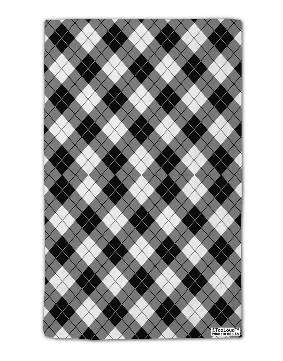 Black and White Argyle AOP 11&#x22;x18&#x22; Dish Fingertip Towel All Over Print by TooLoud-Fingertip Towel-TooLoud-White-Davson Sales