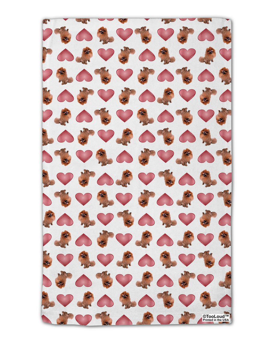 Pomeranian Hearts AOP 11&#x22;x18&#x22; Dish Fingertip Towel All Over Print-Fingertip Towel-TooLoud-White-Davson Sales