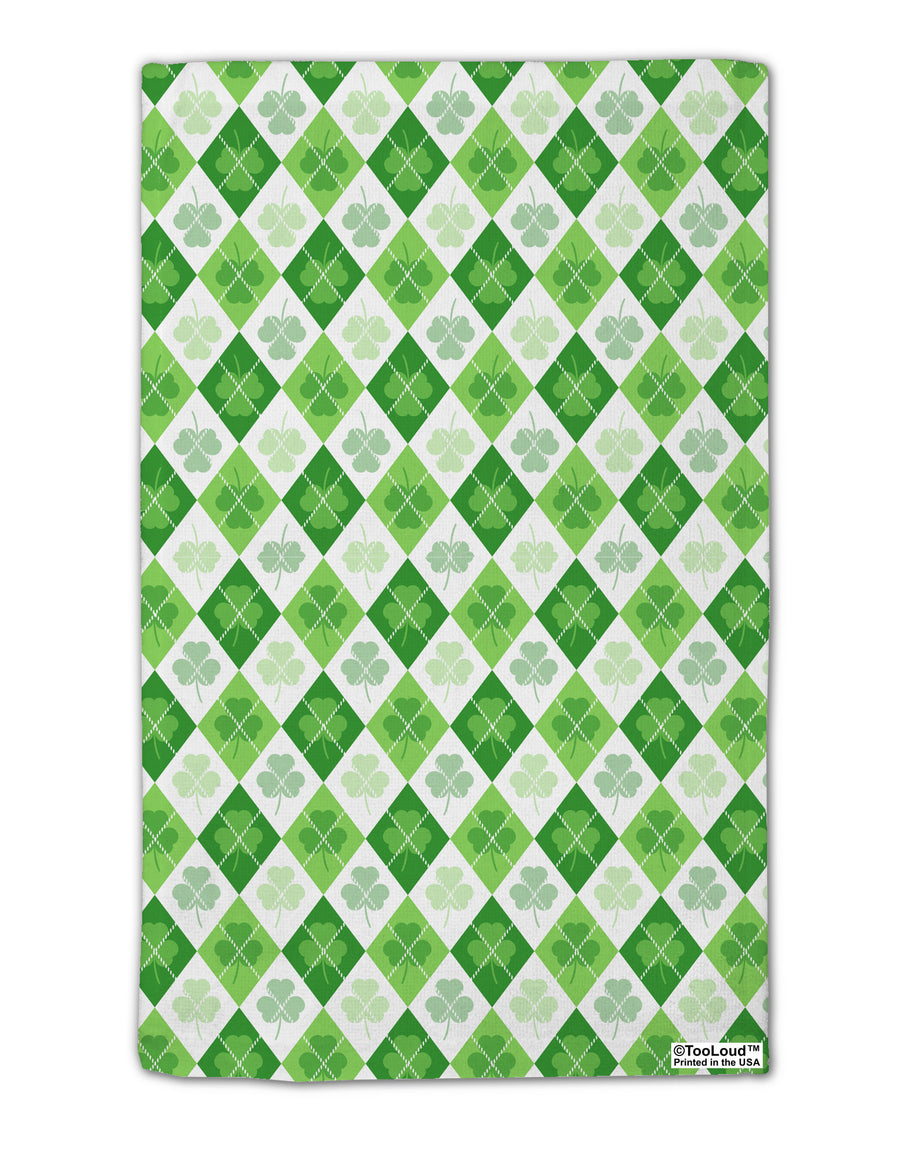 St Patrick's Day Green Shamrock Argyle 11&#x22;x18&#x22; Dish Fingertip Towel All Over Print-Fingertip Towel-TooLoud-White-Davson Sales