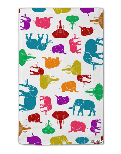 Colorful Elephants AOP 11&#x22;x18&#x22; Dish Fingertip Towel All Over Print-Fingertip Towel-TooLoud-White-Davson Sales