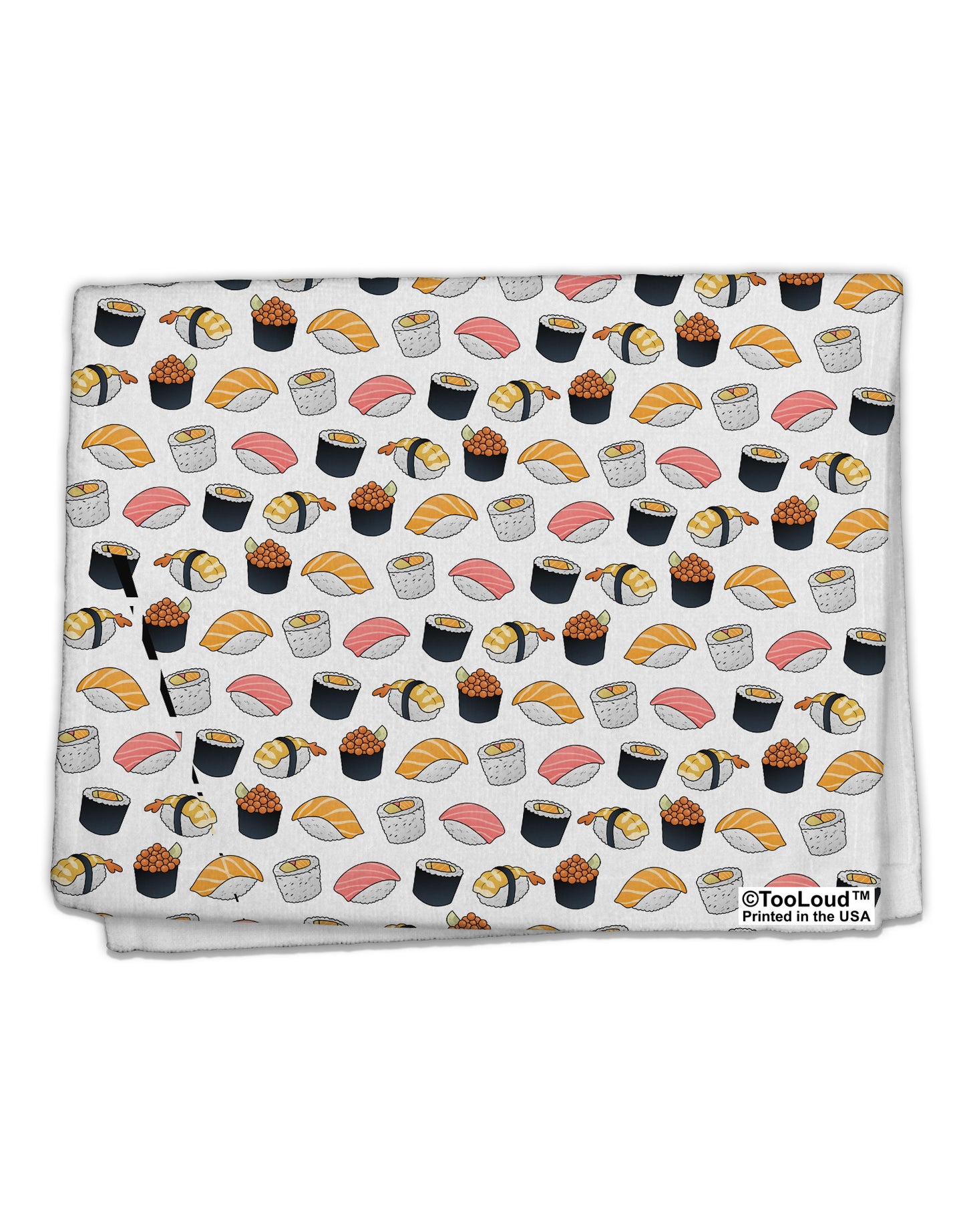 Cute Sushi AOP 11&#x22;x18&#x22; Dish Fingertip Towel All Over Print-Fingertip Towel-TooLoud-White-Davson Sales