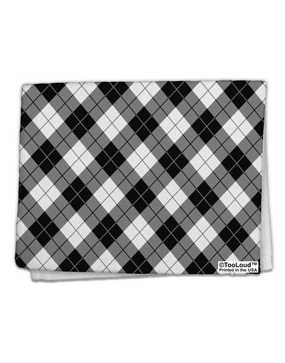 Black and White Argyle AOP 11&#x22;x18&#x22; Dish Fingertip Towel All Over Print by TooLoud-Fingertip Towel-TooLoud-White-Davson Sales