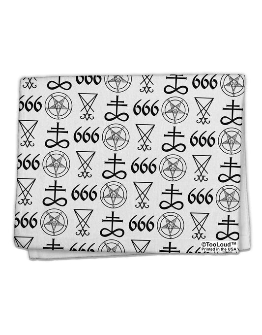 Satanic Symbols 11&#x22;x18&#x22; Dish Fingertip Towel All Over Print-Fingertip Towel-TooLoud-White-Davson Sales