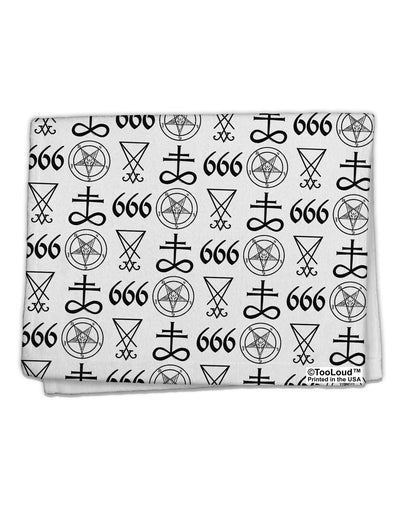 Satanic Symbols 11&#x22;x18&#x22; Dish Fingertip Towel All Over Print-Fingertip Towel-TooLoud-White-Davson Sales