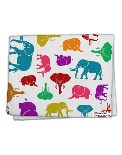 Colorful Elephants AOP 11&#x22;x18&#x22; Dish Fingertip Towel All Over Print-Fingertip Towel-TooLoud-White-Davson Sales