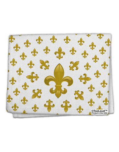 Gold Fleur De Lis AOP 11&#x22;x18&#x22; Dish Fingertip Towel All Over Print by TooLoud-Fingertip Towel-TooLoud-White-Davson Sales