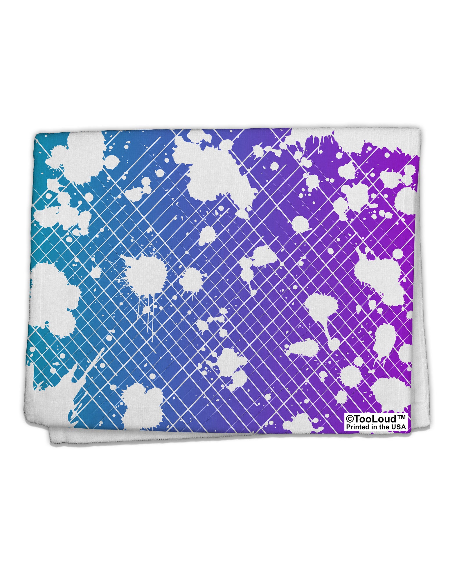 Splatter AOP - Blue Purple 11&#x22;x18&#x22; Dish Fingertip Towel All Over Print-Fingertip Towel-TooLoud-White-Davson Sales