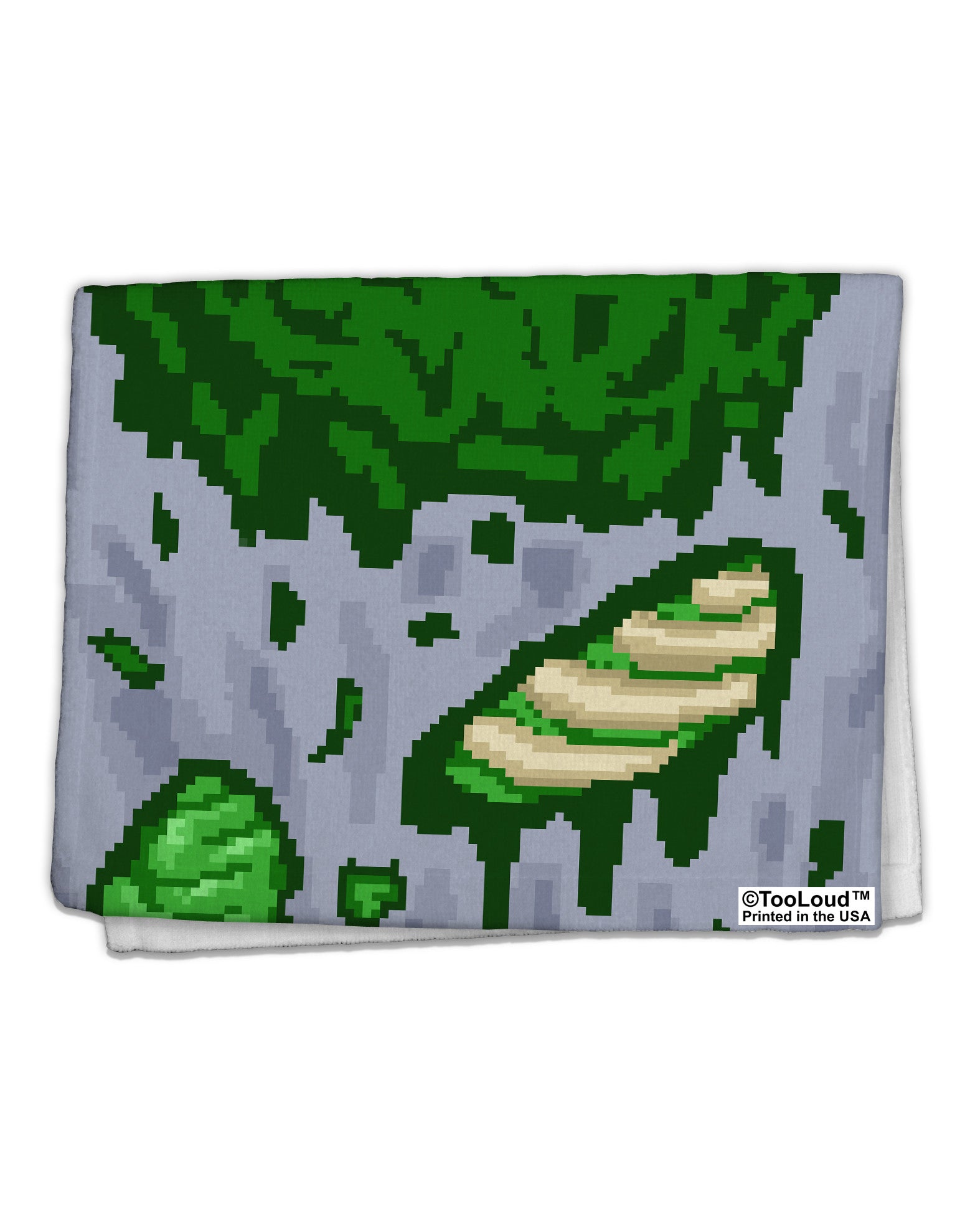 Pixel Zombie Costume Green 11&#x22;x18&#x22; Dish Fingertip Towel All Over Print-Fingertip Towel-TooLoud-White-Davson Sales