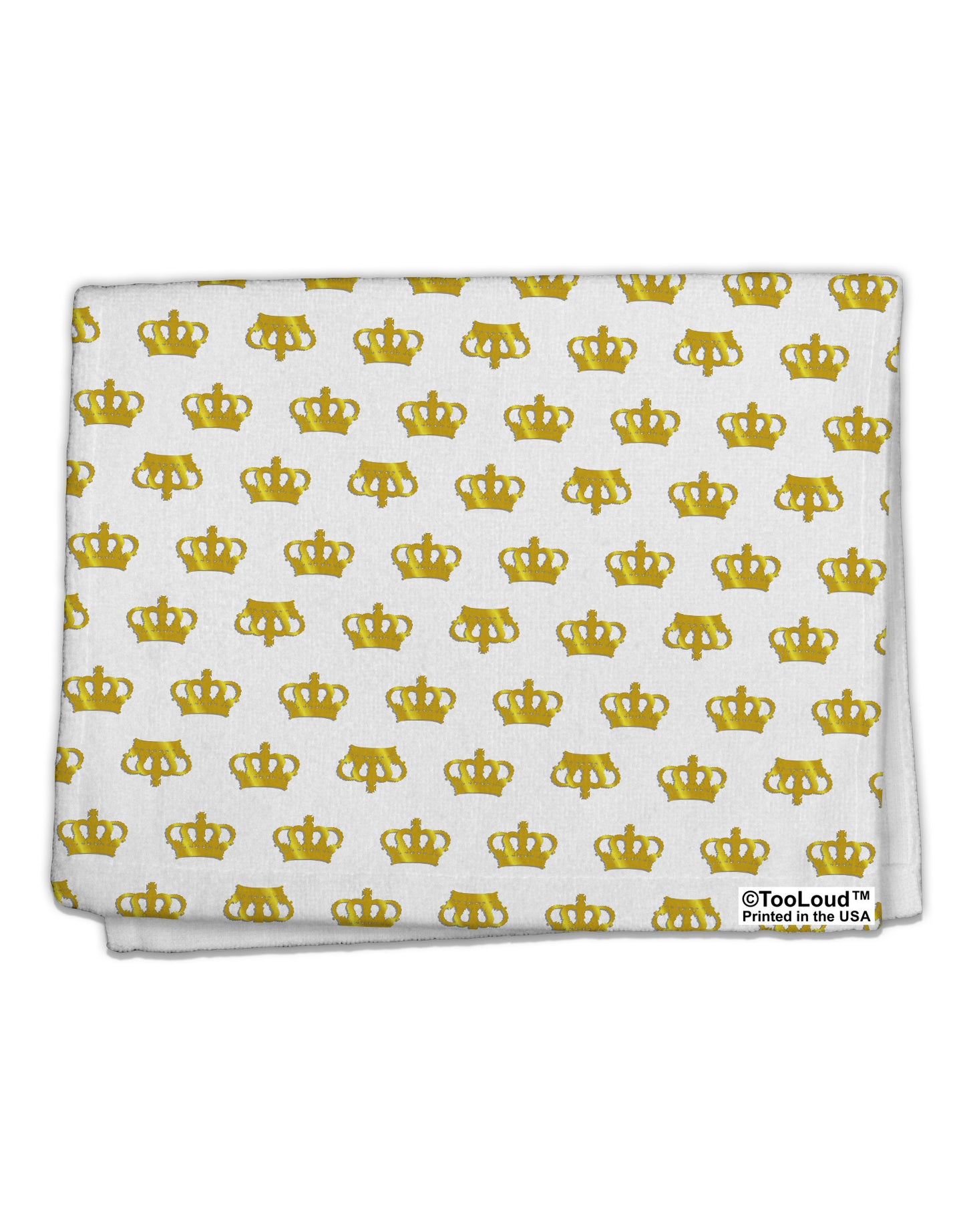 Gold Crowns AOP 11&#x22;x18&#x22; Dish Fingertip Towel All Over Print by TooLoud-Fingertip Towel-TooLoud-White-Davson Sales