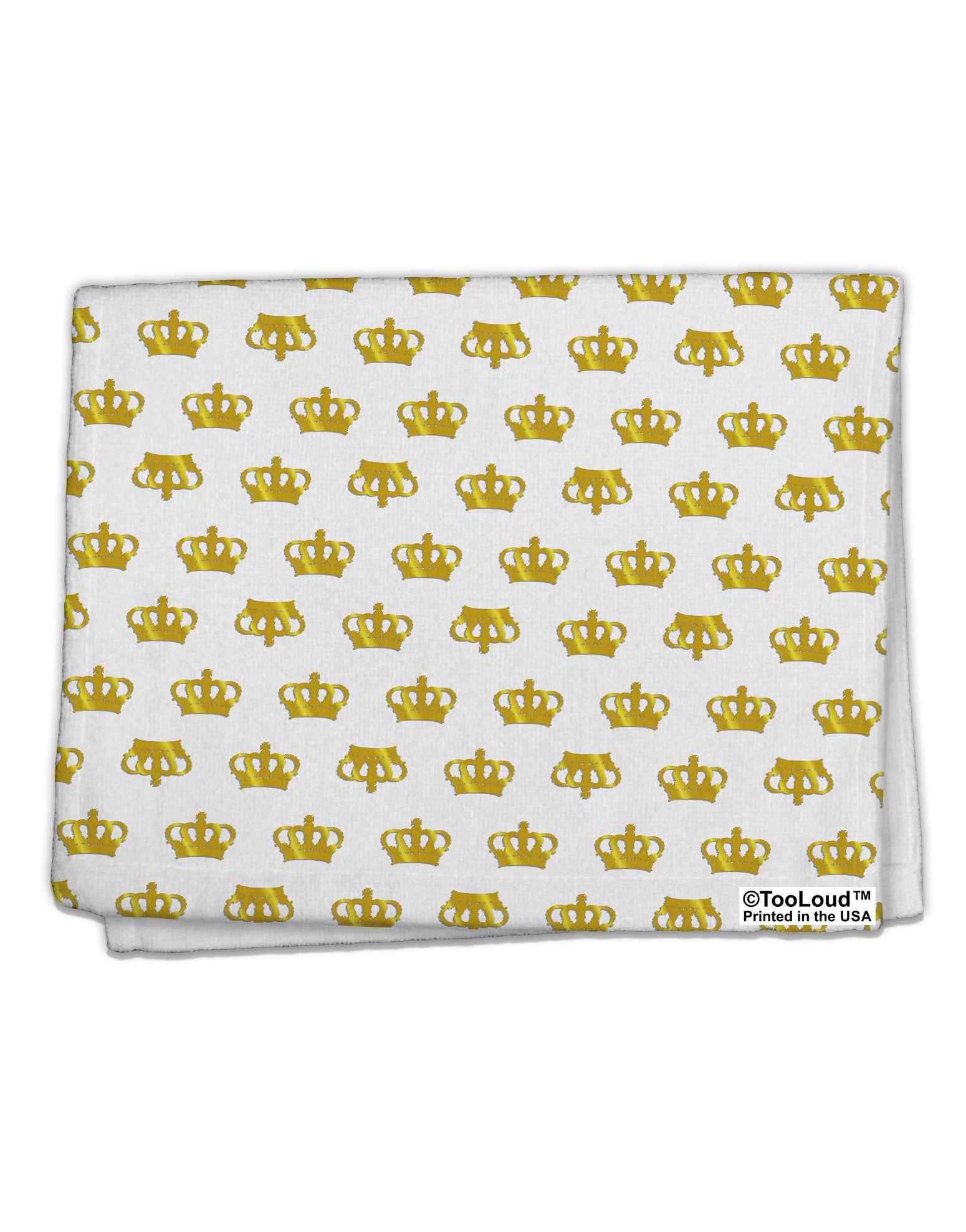 Gold Crowns AOP 11&#x22;x18&#x22; Dish Fingertip Towel All Over Print by TooLoud-Fingertip Towel-TooLoud-White-Davson Sales