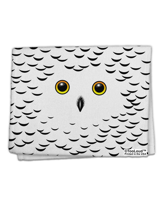Snowy Owl Cute Animal Face 11&#x22;x18&#x22; Dish Fingertip Towel All Over Print-Fingertip Towel-TooLoud-White-Davson Sales