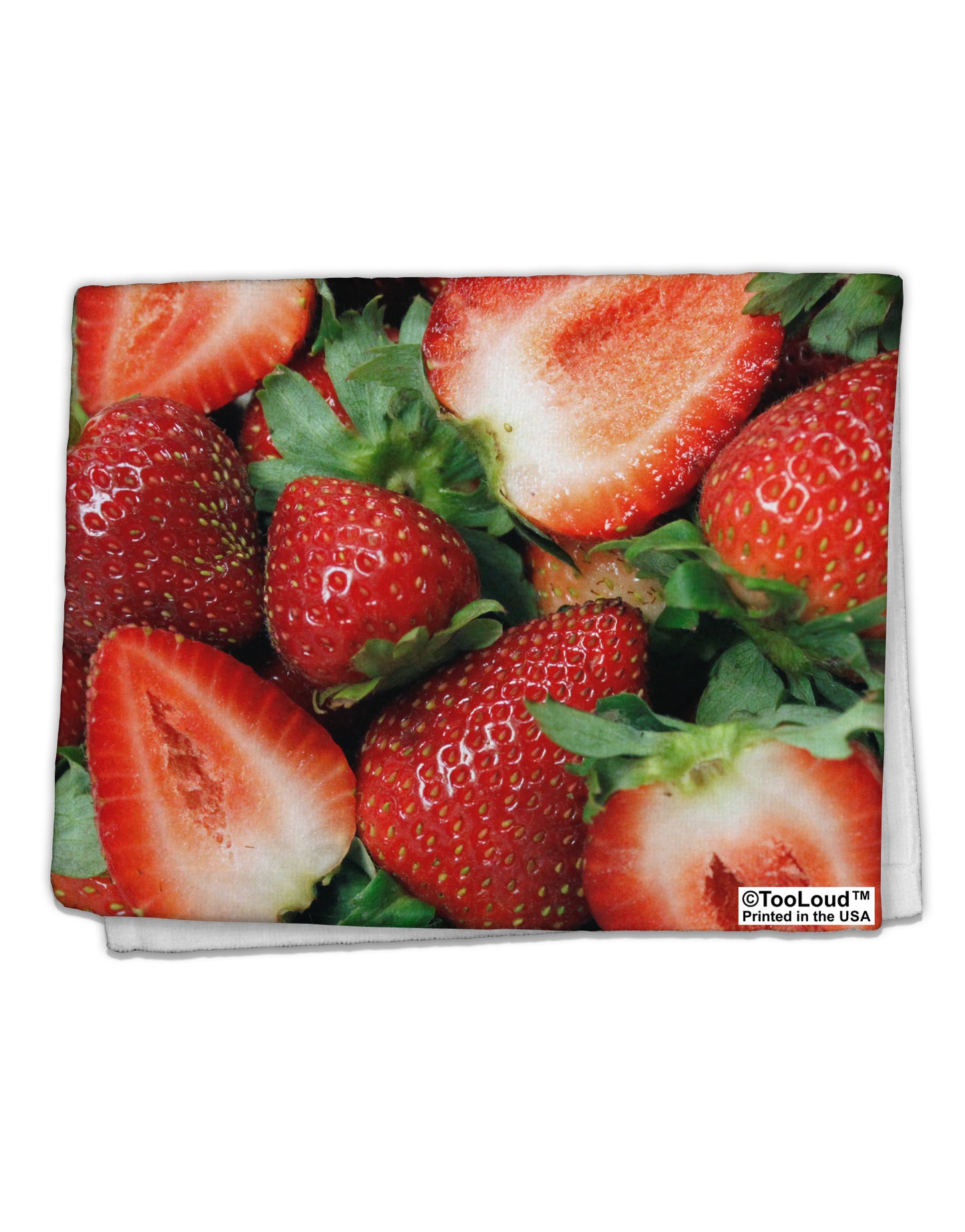 Strawberries All Over 11&#x22;x18&#x22; Dish Fingertip Towel All Over Print-Fingertip Towel-TooLoud-White-Davson Sales