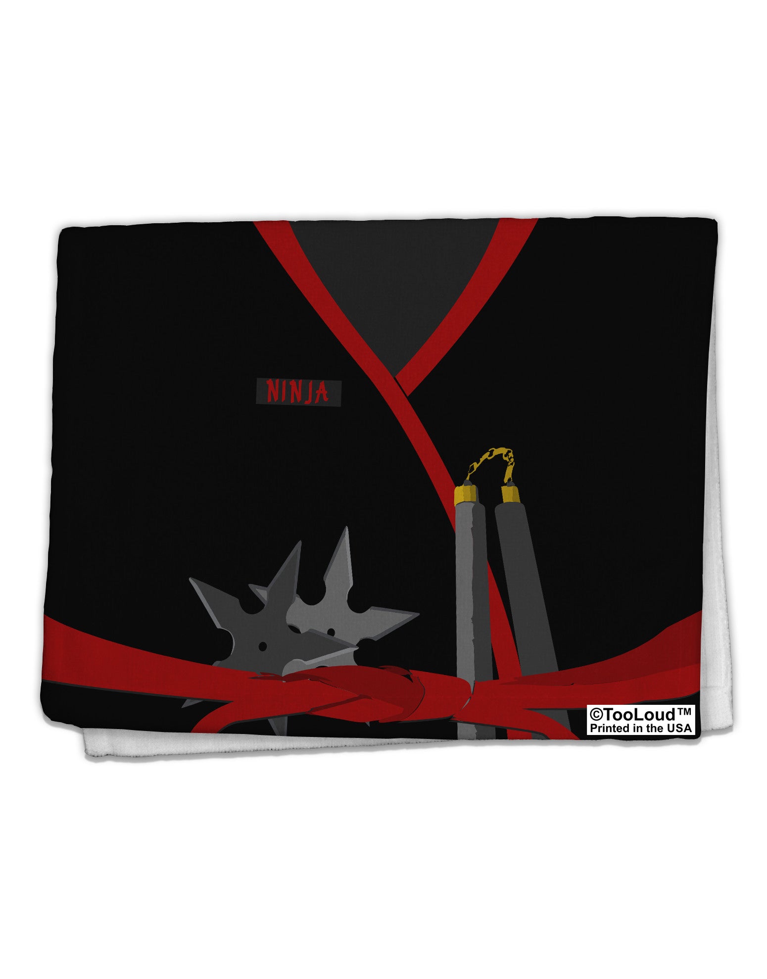 Ninja Red AOP 11&#x22;x18&#x22; Dish Fingertip Towel All Over Print-Fingertip Towel-TooLoud-White-Davson Sales