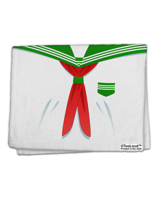 School Uniform Costume - Green 11&#x22;x18&#x22; Dish Fingertip Towel All Over Print-Fingertip Towel-TooLoud-White-Davson Sales