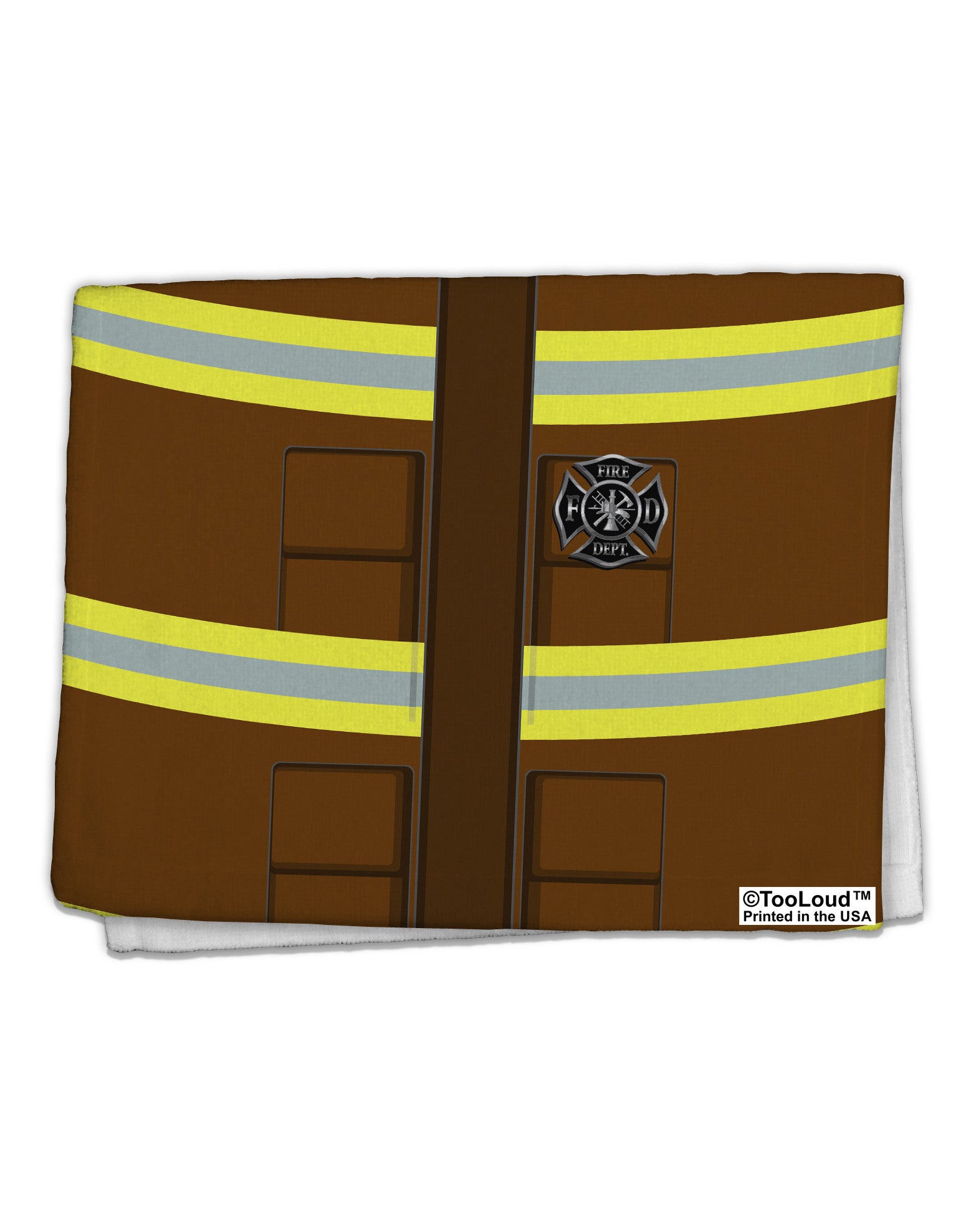 Firefighter Brown AOP 11&#x22;x18&#x22; Dish Fingertip Towel All Over Print-Fingertip Towel-TooLoud-White-Davson Sales