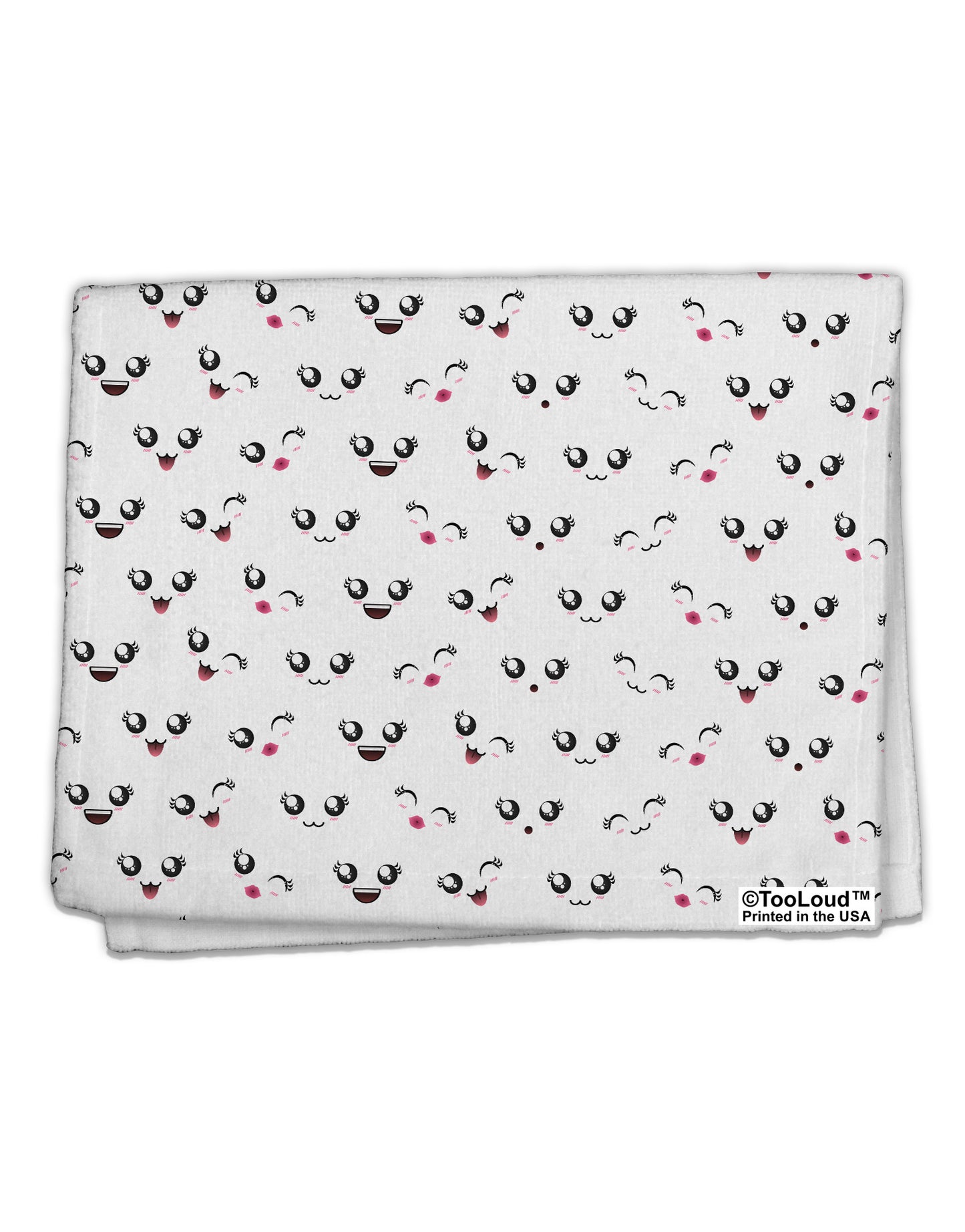 Kyu-T Faces AOP 11&#x22;x18&#x22; Dish Fingertip Towel All Over Print by TooLoud-Fingertip Towel-TooLoud-White-Davson Sales