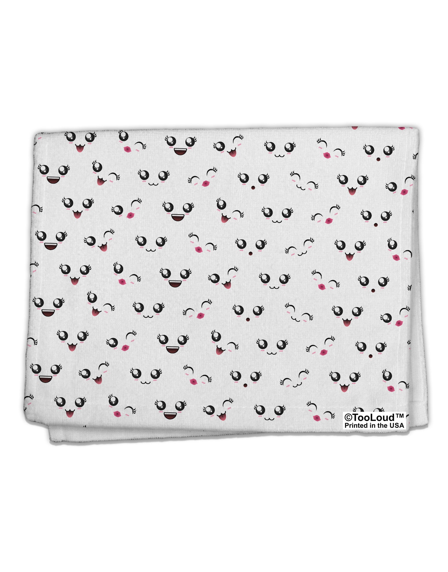 Kyu-T Faces AOP 11&#x22;x18&#x22; Dish Fingertip Towel All Over Print by TooLoud-Fingertip Towel-TooLoud-White-Davson Sales