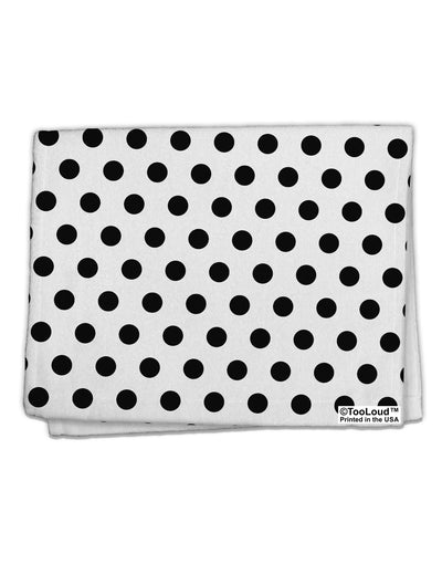 Black Polka Dots on White 11&#x22;x18&#x22; Dish Fingertip Towel All Over Print by TooLoud-Fingertip Towel-TooLoud-White-Davson Sales