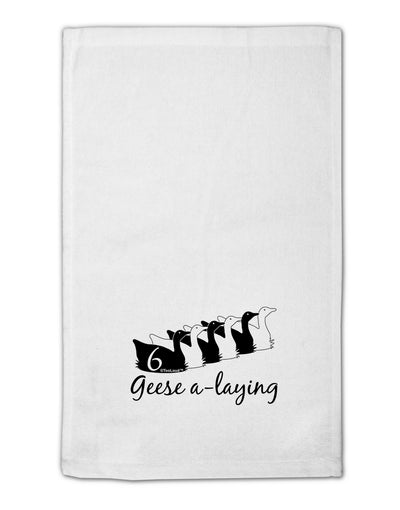 Six Geese A laying Text 11&#x22;x18&#x22; Dish Fingertip Towel-Fingertip Towel-TooLoud-White-Davson Sales