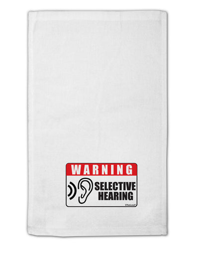 Warning Selective Hearing Funny 11&#x22;x18&#x22; Dish Fingertip Towel by TooLoud-TooLoud-White-Davson Sales