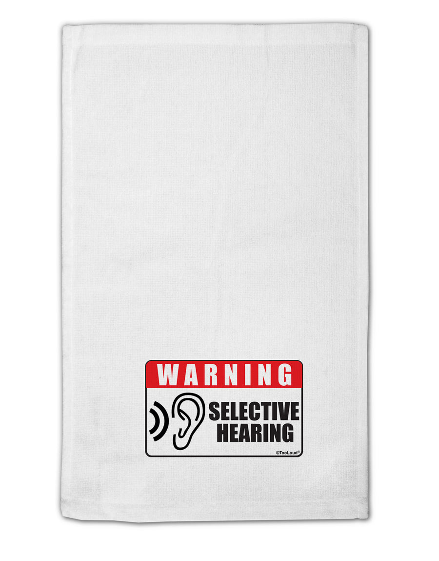 Warning Selective Hearing Funny 11&#x22;x18&#x22; Dish Fingertip Towel by TooLoud-TooLoud-White-Davson Sales