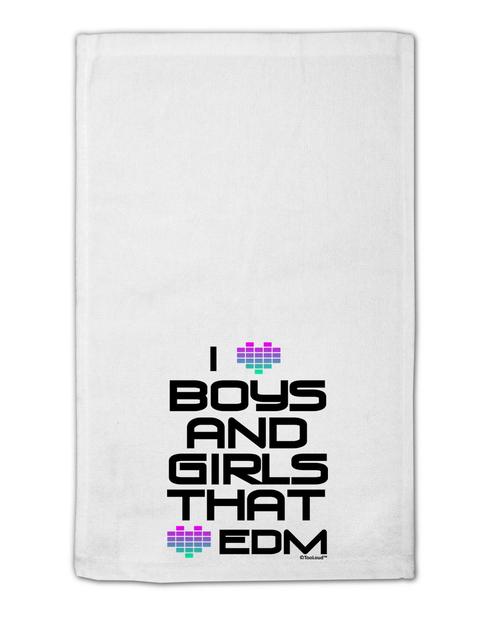 I Heart Boys and Girls That Heart EDM 11&#x22;x18&#x22; Dish Fingertip Towel-Fingertip Towel-TooLoud-White-Davson Sales