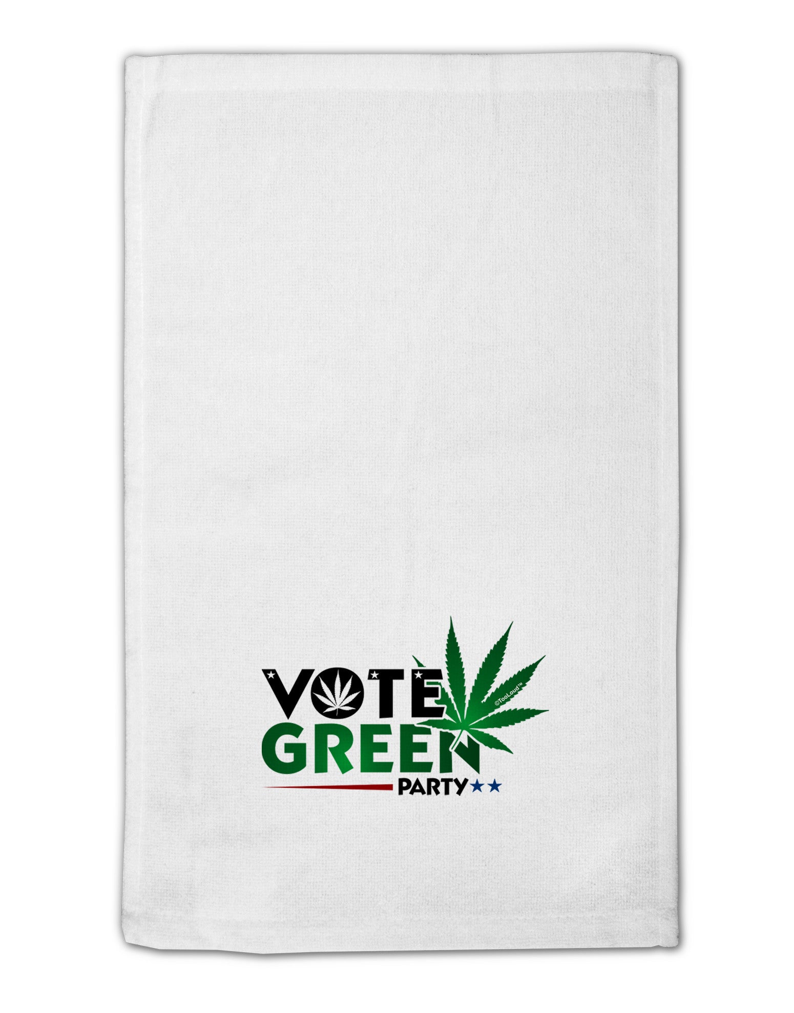 Vote Green Party - Marijuana 11&#x22;x18&#x22; Dish Fingertip Towel-Fingertip Towel-TooLoud-White-Davson Sales