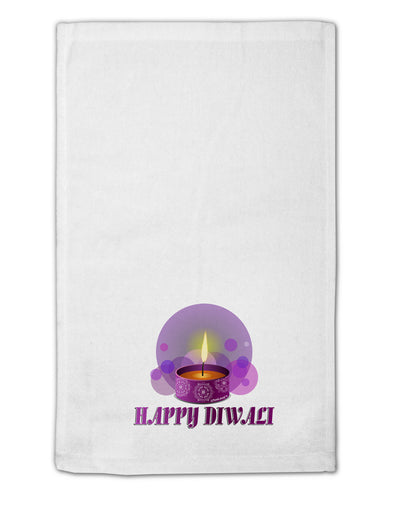 Happy Diwali Purple Candle 11&#x22;x18&#x22; Dish Fingertip Towel by TooLoud-Fingertip Towel-TooLoud-White-Davson Sales