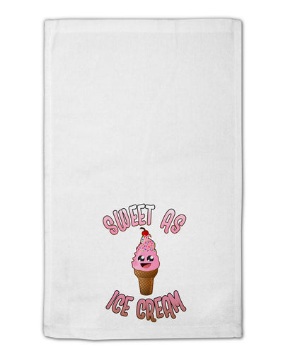 Cute Ice Cream Cone - Sweet As Ice Cream 11&#x22;x18&#x22; Dish Fingertip Towel-Fingertip Towel-TooLoud-White-Davson Sales