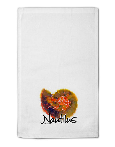 Nautilus Fossil Watercolor Text 11&#x22;x18&#x22; Dish Fingertip Towel-Fingertip Towel-TooLoud-White-Davson Sales