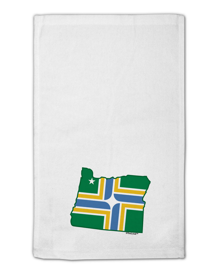 Portland Oregon Flag 11&#x22;x18&#x22; Dish Fingertip Towel-Fingertip Towel-TooLoud-White-Davson Sales