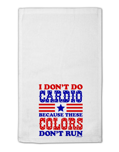 I Don't Do Cardio Because These Colors Don't Run 11&#x22;x18&#x22; Dish Fingertip Towel-Fingertip Towel-TooLoud-White-Davson Sales