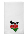 Kenya Flag Silhouette Distressed 11&#x22;x18&#x22; Dish Fingertip Towel-Fingertip Towel-TooLoud-White-Davson Sales