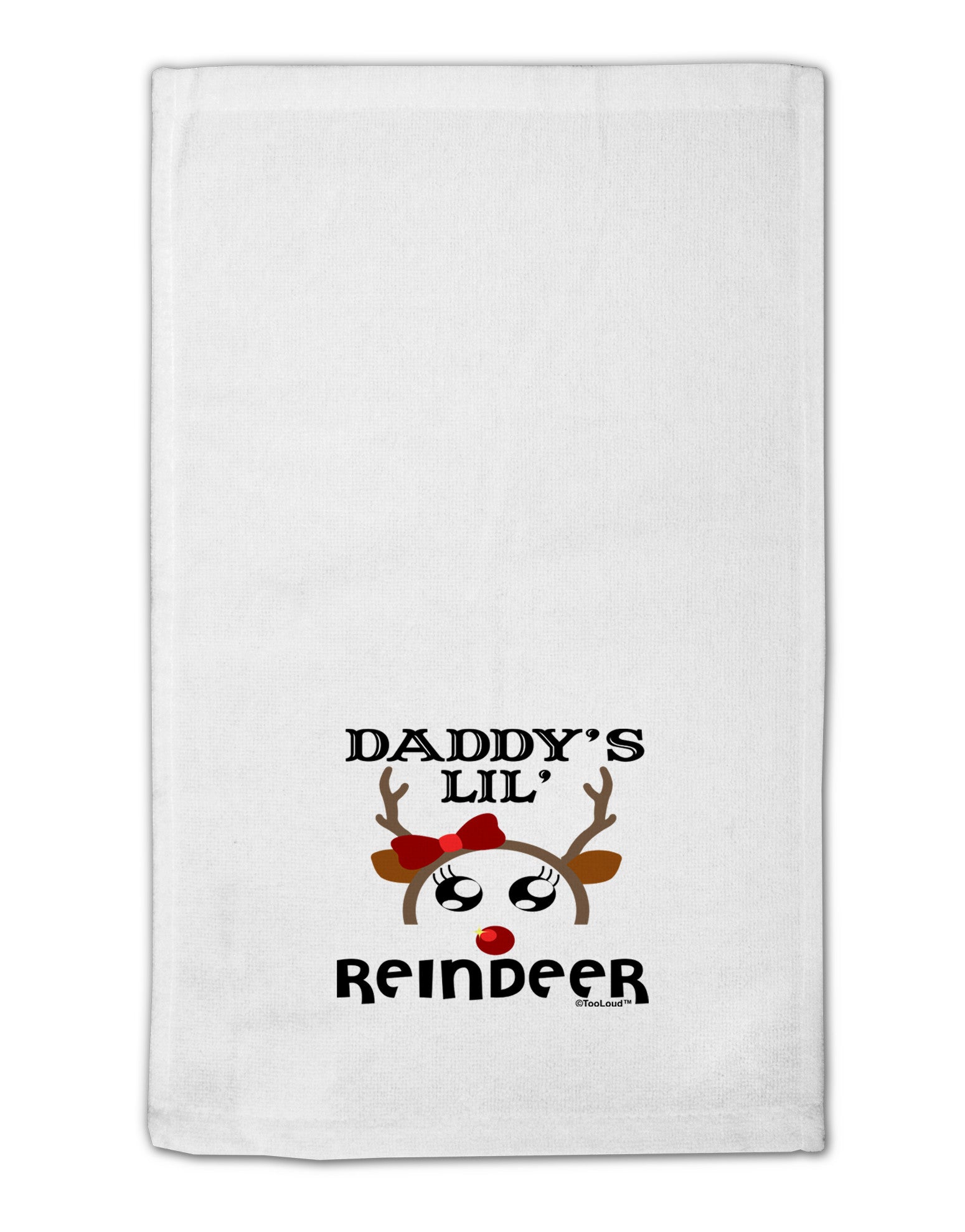 Daddy's Lil Reindeer Girl 11&#x22;x18&#x22; Dish Fingertip Towel-Fingertip Towel-TooLoud-White-Davson Sales