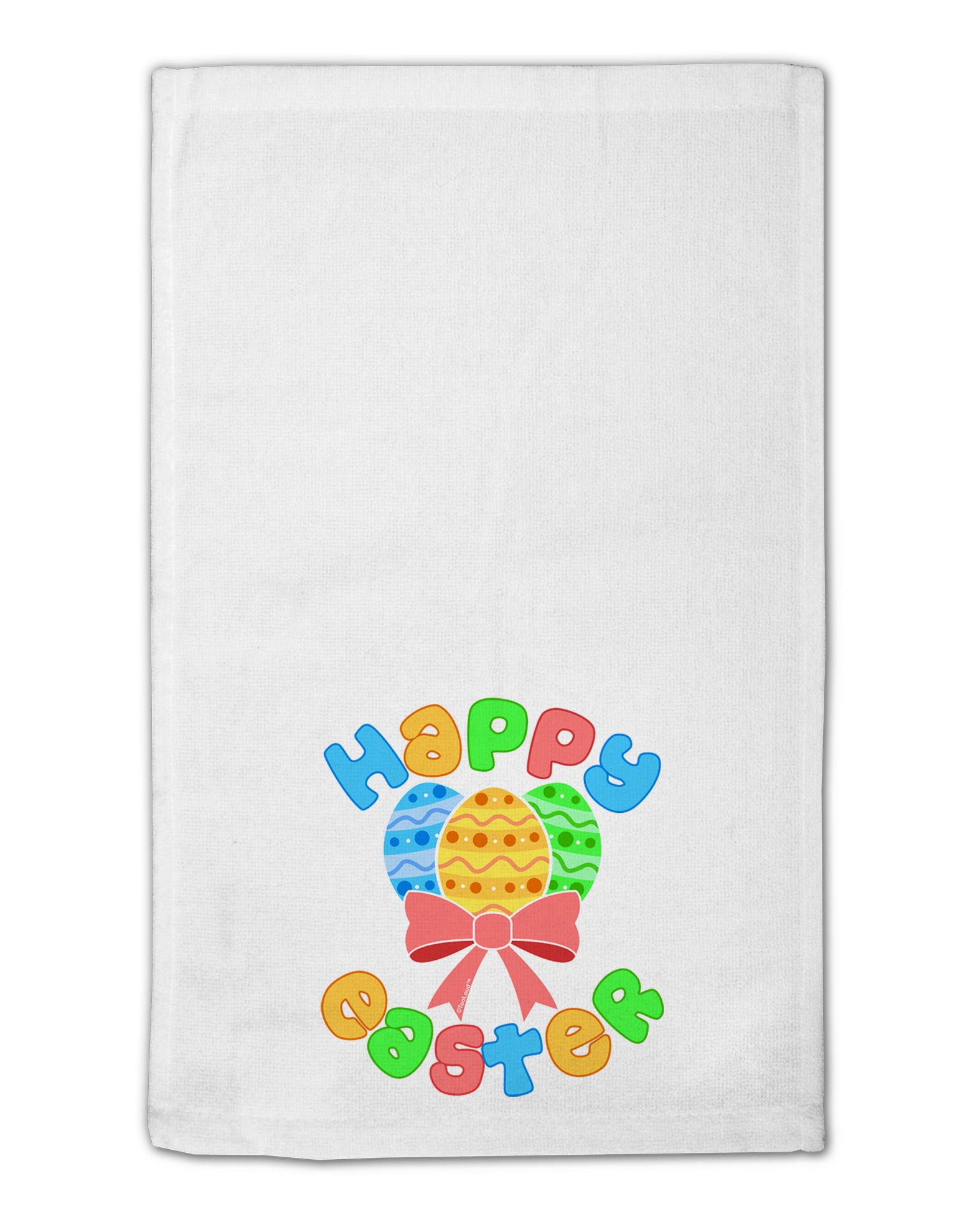 Happy Easter Easter Eggs 11&#x22;x18&#x22; Dish Fingertip Towel by TooLoud-Fingertip Towel-TooLoud-White-Davson Sales