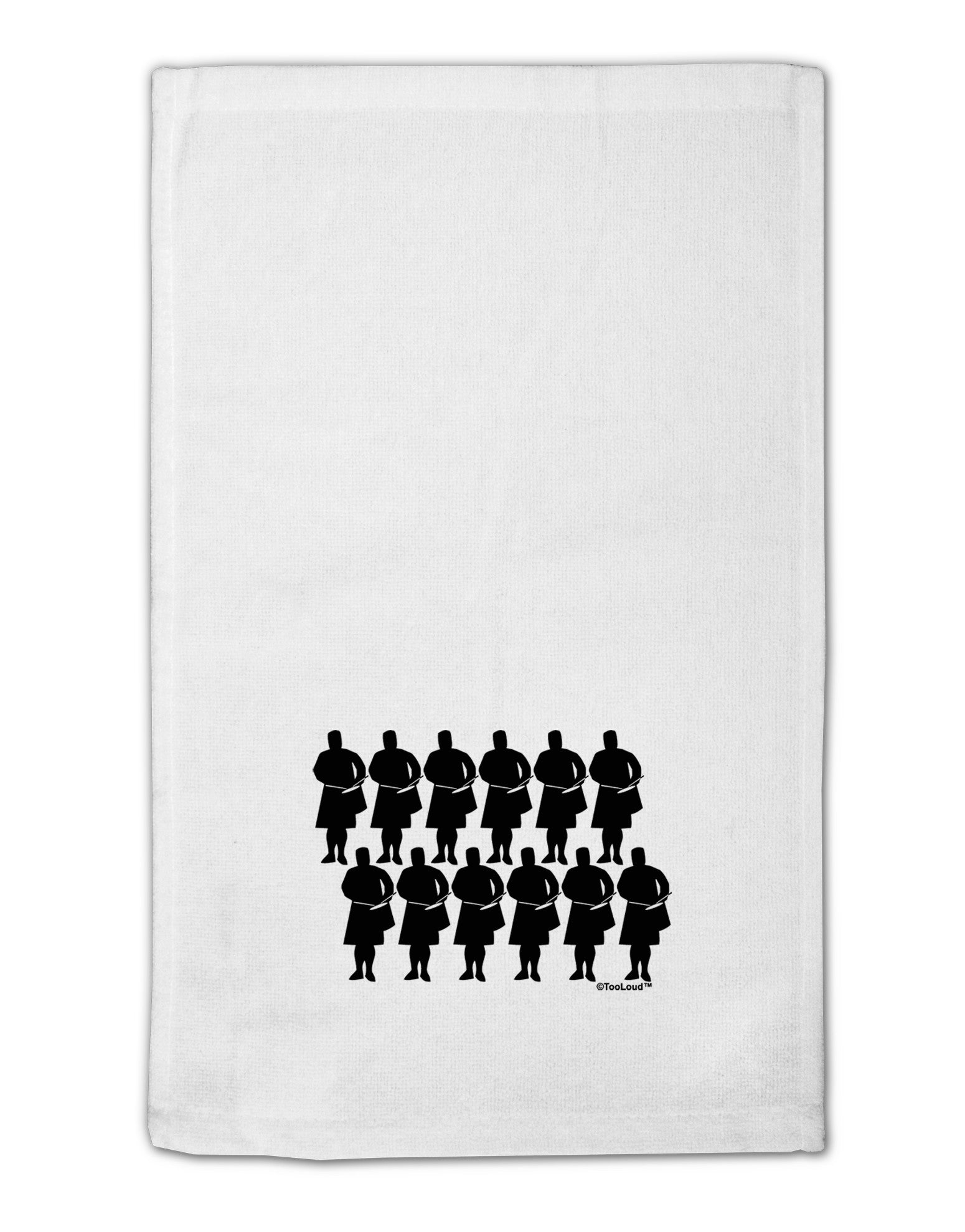Twelve Drummers Drumming 11&#x22;x18&#x22; Dish Fingertip Towel-Fingertip Towel-TooLoud-White-Davson Sales