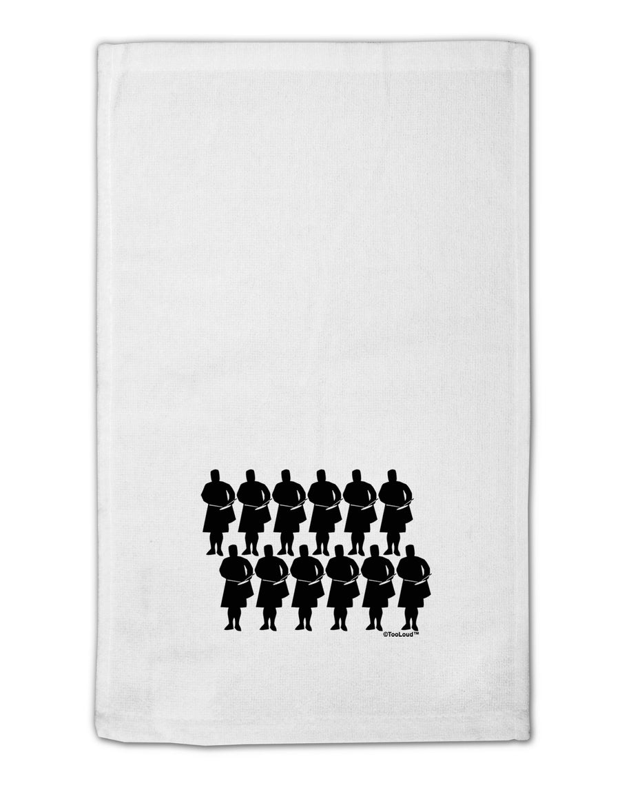 Twelve Drummers Drumming 11&#x22;x18&#x22; Dish Fingertip Towel-Fingertip Towel-TooLoud-White-Davson Sales