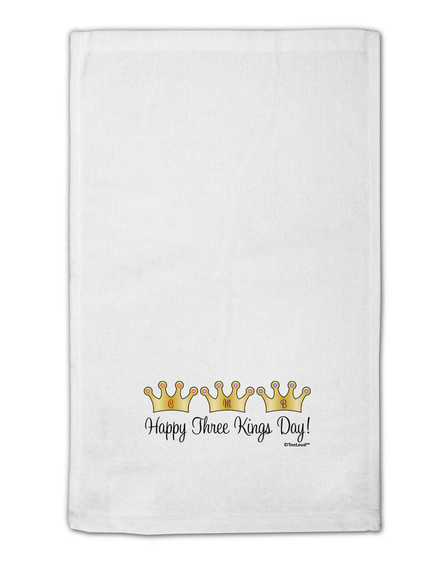 Happy Three Kings Day - 3 Crowns 11&#x22;x18&#x22; Dish Fingertip Towel by TooLoud-Fingertip Towel-TooLoud-White-Davson Sales