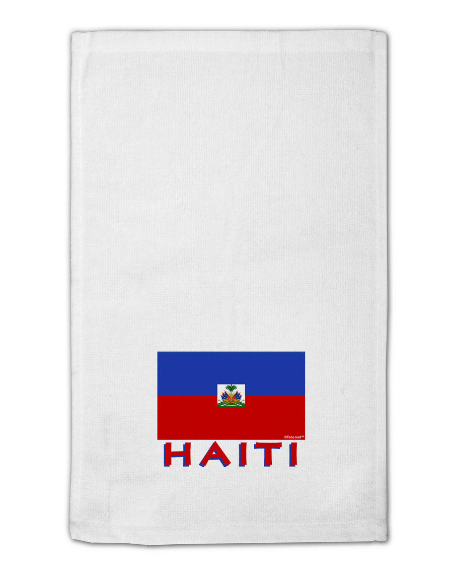 Haiti Flag 11&#x22;x18&#x22; Dish Fingertip Towel-Fingertip Towel-TooLoud-White-Davson Sales