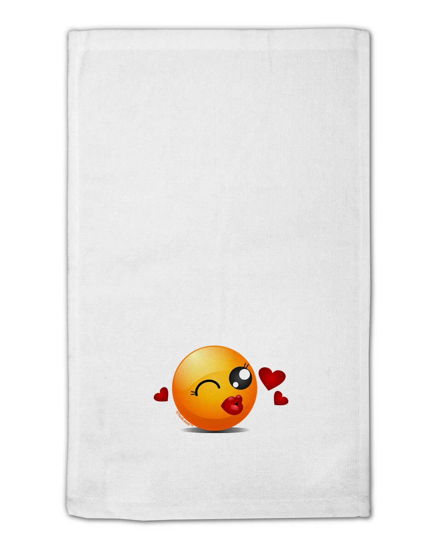 Kissy Face Emoji Girl 11&#x22;x18&#x22; Dish Fingertip Towel-Fingertip Towel-TooLoud-White-Davson Sales
