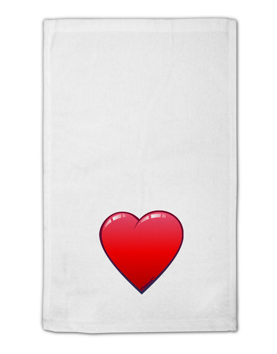 Cute Cartoon Heart 11&#x22;x18&#x22; Dish Fingertip Towel by TooLoud-Fingertip Towel-TooLoud-White-Davson Sales