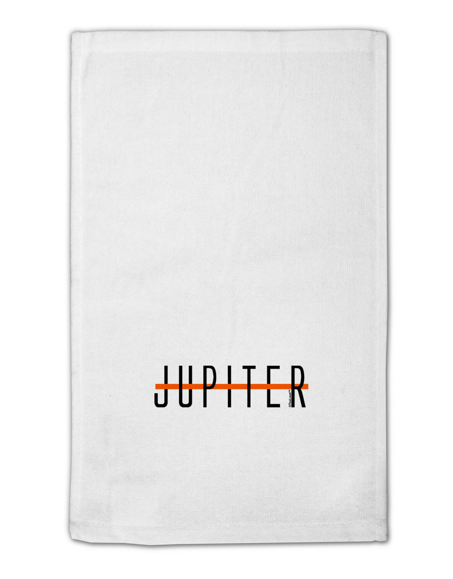 Planet Jupiter Earth Text Only 11&#x22;x18&#x22; Dish Fingertip Towel by TooLoud-Fingertip Towel-TooLoud-White-Davson Sales